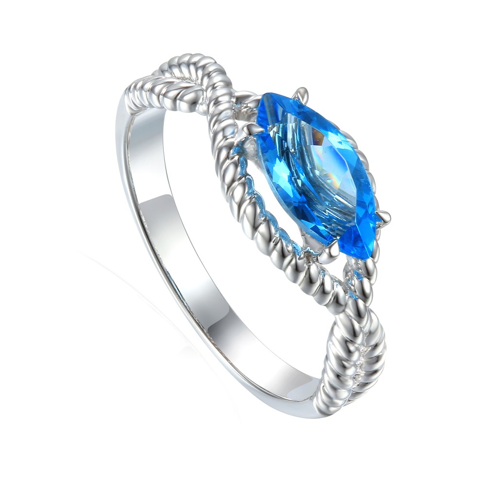 Swiss Blue Topaz Ring